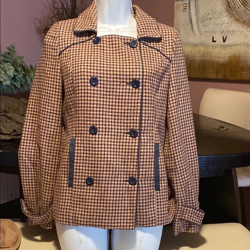 Women's Houndstooth Double-Breasted Jacket